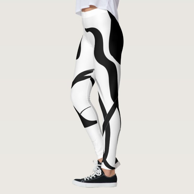Legging Ciclo de rotação: Abstrato preto e branco (Esquerda)
