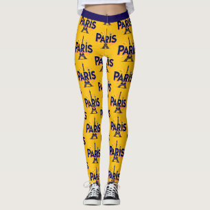 Legging Cidade das Luzes: Arte de Tipografia Negrita de Pa