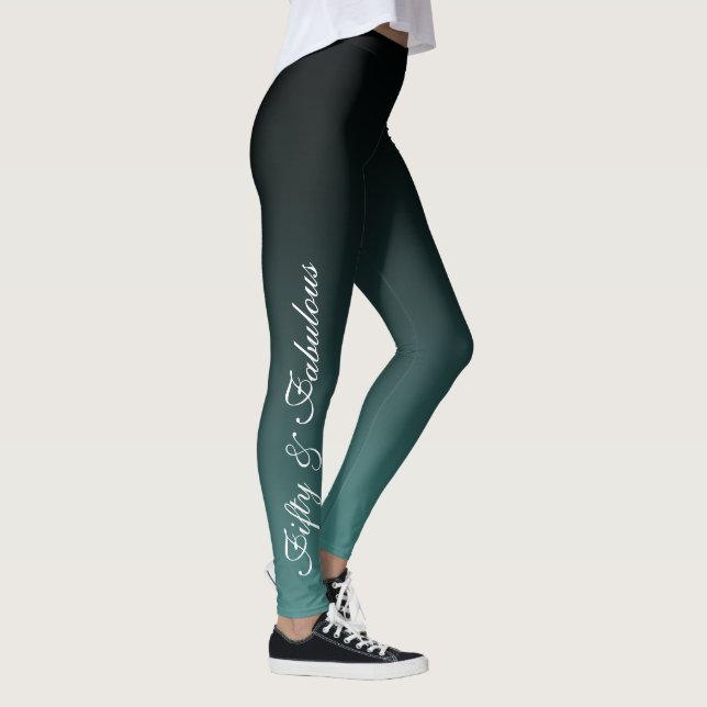 Legging Cinqüênta e branco fabuloso na cerceta & no (Direita)