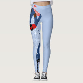 Legging Cinturão Vermelho Vermelho Cinturão Azul Vestido E