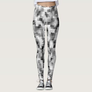 Legging Cinza abstrato Black White