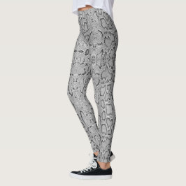 Legging Cinza Anaconda Snakeskin