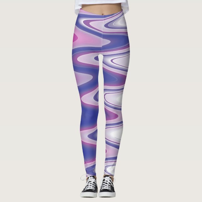 Legging Cinza azul da Fuchsia (Frente)