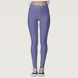 Legging Cinza Azul Escuro Cor Sólida Simples