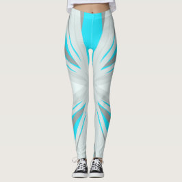 Legging Cinza Azul White Winter Christmas Star Gym Yoga