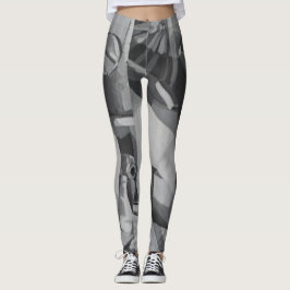 Legging Cinza de Abstrato