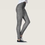 Legging Cinza de carvão vegetal preto Pinstripe Padrão<br><div class="desc">Este design apresenta um padrão de pinstripes pretas em uma cinza de carvão.</div>