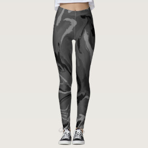 Legging Cinza de luxo Abstrato mágica de de cor d'água pre