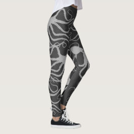 Legging Cinza do polvo do Amy no cinza - caneleiras