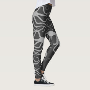 Legging Cinza do polvo do Amy no cinza - caneleiras