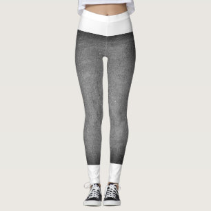Legging Cinza E Branco Preto