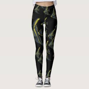 Legging Cinza e Peixe-Anjo Amarelo