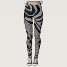 Cinza e preto-leopardo