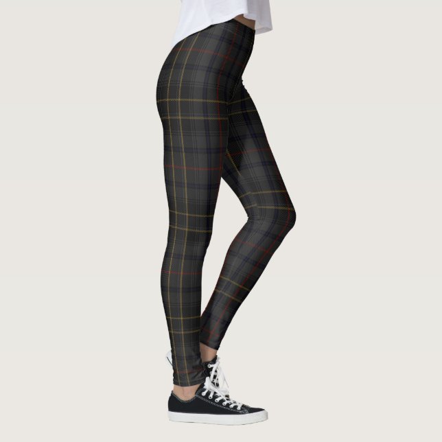 Legging Cinza Escocesa De Cinza De Clã Tartan Leggings, Ci (Direita)