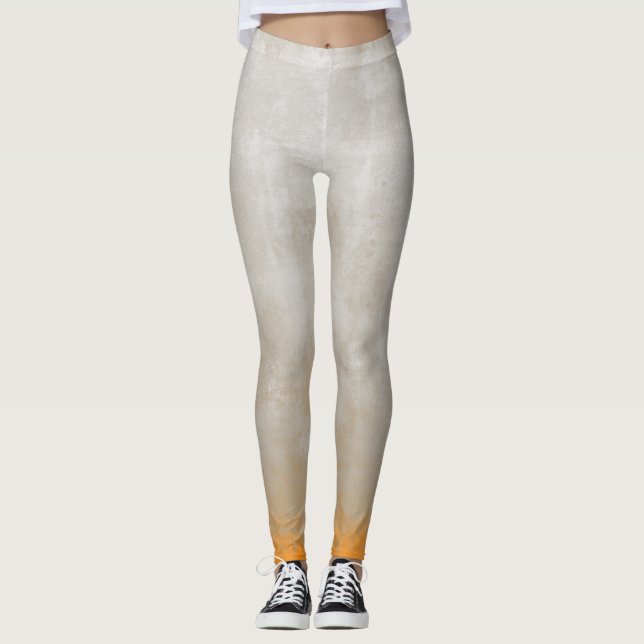Legging Cinza Laranja Torre (Frente)