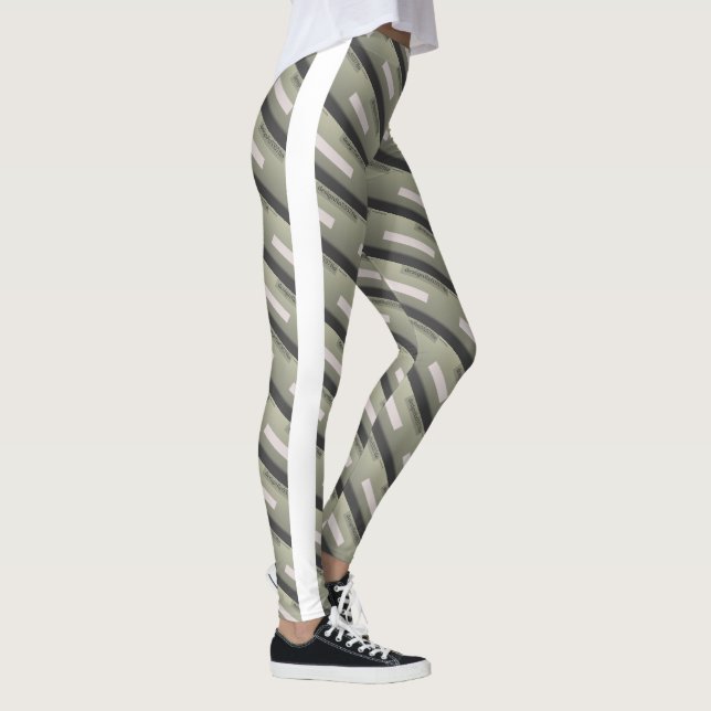 Legging CINZA MODERN abstrato desenhar em branco (Direita)