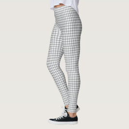 Legging Cinza Moderna Chic Xadrez Buffalo