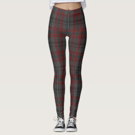 Legging Cinza Negra  Negra Xadrez de Tartan