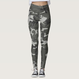 Legging Cinza Personalizada e Camo Preto