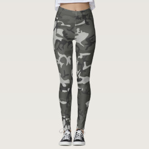 Legging Cinza Personalizada e Camo Preto