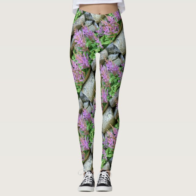 Legging cinza rosa astilbe (Frente)