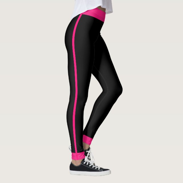 Legging Cinza Rosa Quente Strike (Direita)