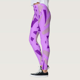 Legging Cinza Roxo - Cinza Deco - Padrão - Namorados Yoga