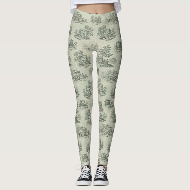 Legging Cinza Suave Toile Rústico Fazenda Campo (Frente)