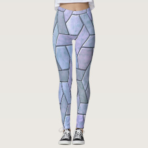 Legging Cinza verde Abstrato azul roxa-roxa-mácula iridesc