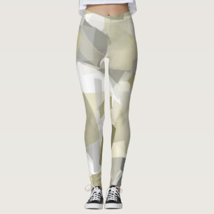 Legging Cinza Verde Luxury Abstrato de Aquarela