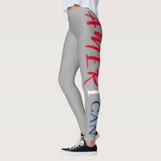 Legging Cinza Vermelho Branco Azul Mulher Negra Africana A