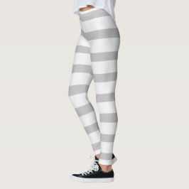 Legging Cinza White Candy Stripes