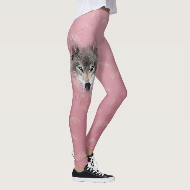 Legging Cinza Wolf Pink (Direita)