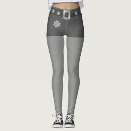 Legging Cinzas de moda e Prata