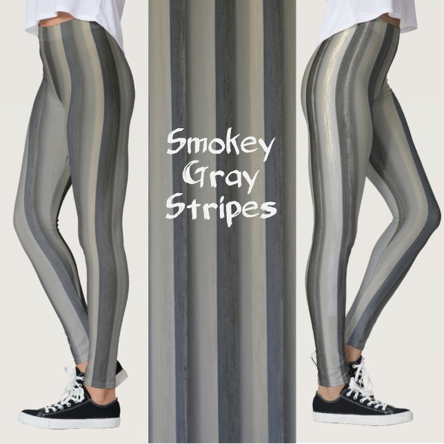 Legging Cinzas e Black Smokey Monocromatic Striped (Criador carregado)