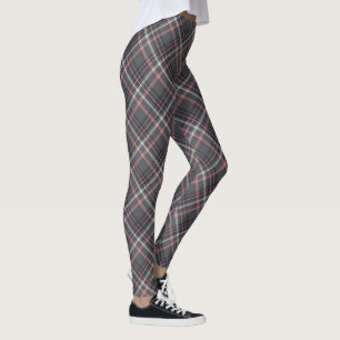 Legging Cinzas e Xadrezes cor-de-rosa