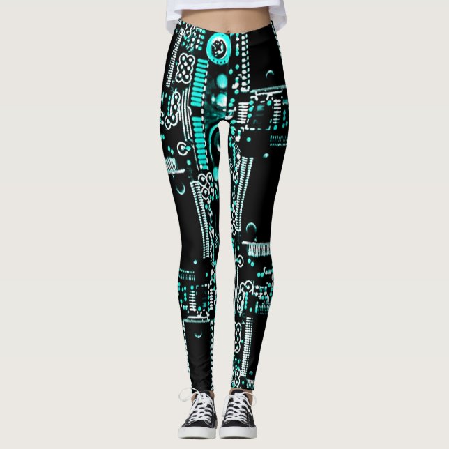 Legging Circuito Aqua 2 em todas as pernas (Frente)