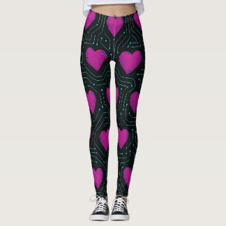 Legging Circuito de Amor Cibernético – Design de Padrão de