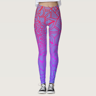 Legging Círculo do néon Boho da mandala da vida