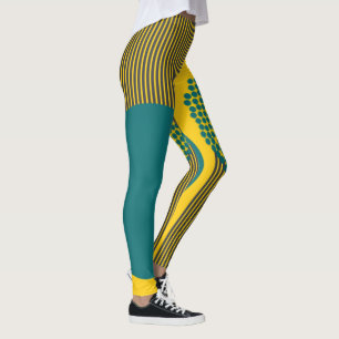 Legging Círculo e Linhas Modernos do Século médio