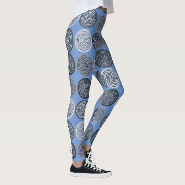 Legging Círculo Escandinavo Pontos Mandala Padrão 3 (Direita)