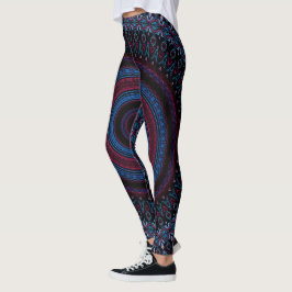 Legging Círculo Retroativo Geométrico Mandala Trippy Hippi