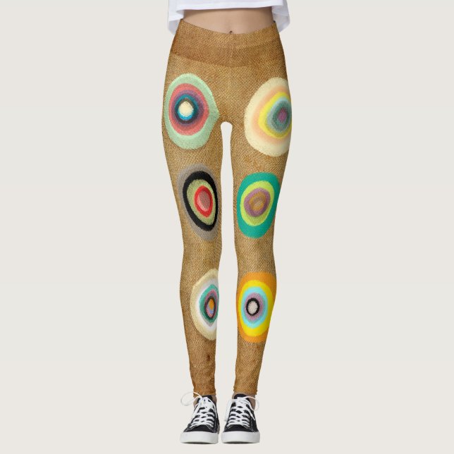 Legging Círculos abstrato Coloridos Rupydetequila (Frente)
