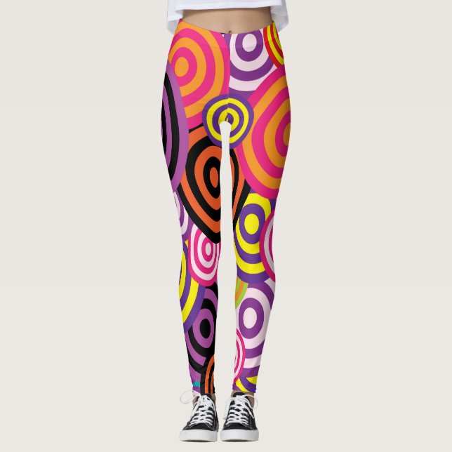 Legging Círculos Abstrato Fundo (Frente)