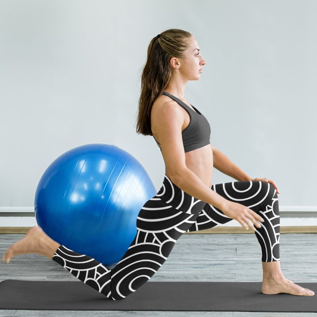 Legging Círculos abstrato hipnóticos (Criador carregado)