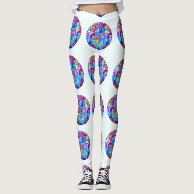 Legging círculos amorosos coloridos (Frente)