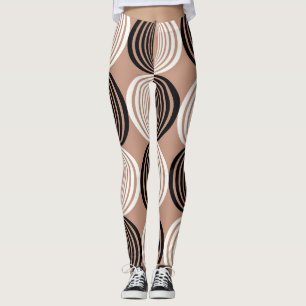 Legging Círculos castanhos geométricos Design