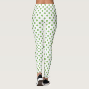 Legging Círculos de Bolinhas Verdes do Pistachio