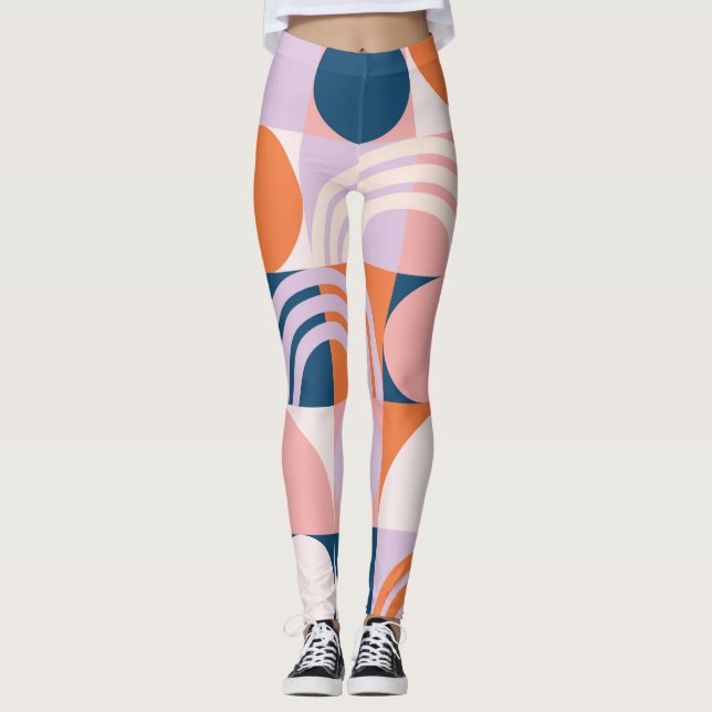 Legging Círculos do século médio: Padrão Geométrico (Frente)