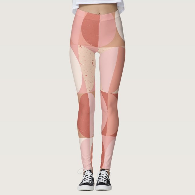 Legging Círculos do século médio: Padrão Geométrico Modern (Frente)